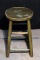 Painted Green Wooden Stool