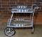 Vintage White Meadowcraft Wrought Iron Tea Cart