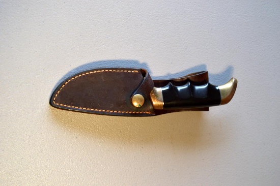 Kershaw 8.75” Hunting Knife w/ 4” Blade; Kershaw Leather Holster