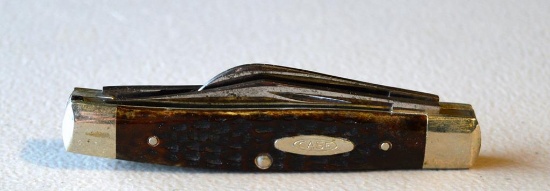 Case XX (6392) 3-Blade Pocket Knife & Case Hard Arkansas Oilstone