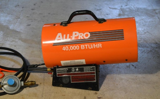 All Pro Propane Heater, 40,000 BTU/HR