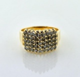 14K (Plumb) Yellow Gold & Diamond Ring, TCW=0.675 Carat, Size 6.5