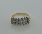 10K Yellow Gold & Diamond Ring, TCW = 0.84 Carat, Size 7.5