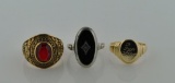Lot of Three 10K Gold Rings, Total weight is 11 DWT (17.1 G)