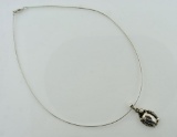 Sterling Silver 18” Necklace w/ Moveable Head Sea Turtle Pendant