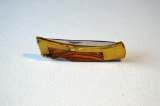 Gerber Locking SS Blade Pocket Knife, Walnut / Brass Handle, Carborundum Stone