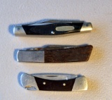 Lot of 3 Knives: Buck 505 Lock Blade; Buck 303 3-Blade; Gerber 2 Blade & Arkansas Stone