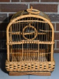 Vintage Rattan Wicker Bird Cage