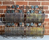 Pair of Wrought Metal Outdoor Garden Hanging Planters