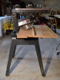 Sears Craftsman 10 Inch Radial Saw with Owner Manual (model #: 509346), Bench Stand, Blades