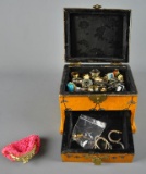 Lot of Costume Jewelry As Shown In Jewelry Box, Primarily Rings