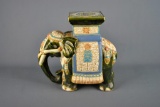 Ceramic Indian Elephant Plant Stand or Door Stop