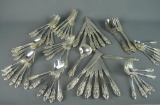 Silver Plate Flatware Set 12 Place Settings & Serving Pieces