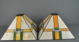 Pair of Stained Glass Lamp Shades