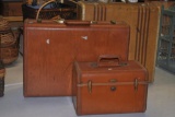 Lot of Old Samsonite Leather Suitcases