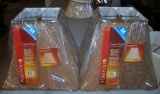 Pair of Medium Bronze Colored Lamp Shades, New In Package