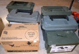 Lot of Five Ammo Cases & Partial Box (2/3) of Clay Targets