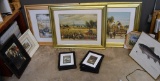 Lot of 13 Framed Prints, Primarily Americana