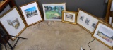 Lot of 9 Framed Prints, Primarily Landscapes