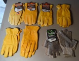 Lot of Elkskin & Cowhide Work / Outdoorsman Gloves