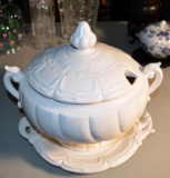 Ceramic Soup Tureen w/ Underplate (No Ladle)