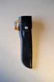 Buck (121) 9.5” Hunting Knife w/ 5.5” Blade, Black Leather Holster, Hacker KH-38 Stone