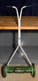 Vintage Green and White American Reel Lawn Mower