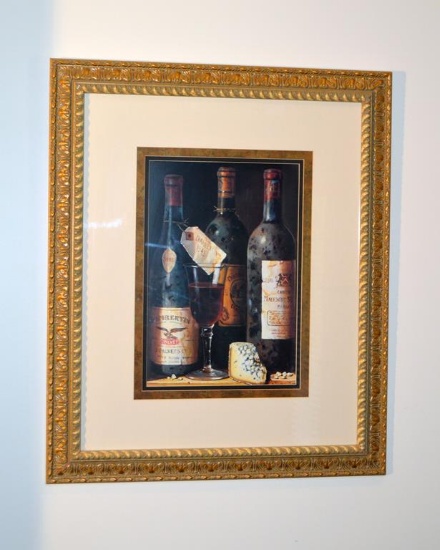 Contemporary Framed Print, Wine Bottles