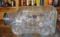 Large Pressed Glass Jar w/ Metal Lid, Old Timey Car Shape
