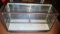 Vintage Goer General Store Glass & Wood Display Case, 3 Graduated Shelves, Sliding Back Glass Doors