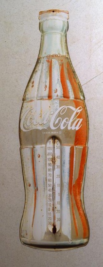 Vintage Coca-Cola Advertising Thermometer, 30” H