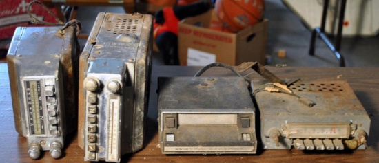 Lot of 3 Vintage Car Radios and 1 8-Track Tape Player: Craig, MoPar, Ford