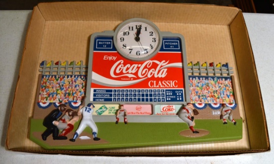 Electric Coca-Cola Advertising Wall Clock w/ Original Box