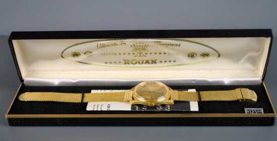 Vintage Rouan Men's 1976 Bicentennial Commemorative Watch in Original Case, MIB