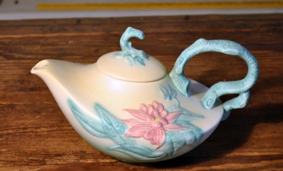 Vintage Hull USA Art Pottery Matte Woodland W26 Teapot