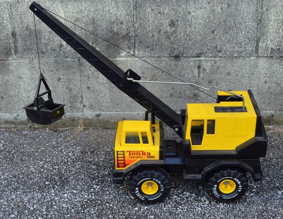 Metal Tonka Turbo-Diesel Toy Truck Loader, Yellow