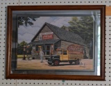 Coca-Cola Issued “Smith's Grocery” 1989 Ltd Ed. Print by Pamela C. Renfroe, Framed