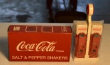 Coca-Cola Gas Pumps Salt & Pepper Shakers Novelty, Like New, With Box