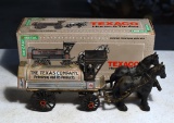 1991 Texas Petroleum Co. Die-Cast Replica of Texaco Horse and Tanker Bank w/ Key and Original Box