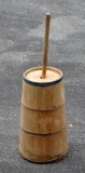 Old Wooden Butter Churn w/ Lid and Dasher