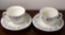 Pair of Villeroy & Boch Bone China Tea Cups, “Mariposa” Pattern