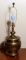 Antiqued Brass Oriental Design Brass Table Lamp. Without Shade