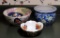 Lot of 3 Asian Ceramic Items: Two Bowls, Jardiniere