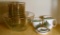 Lot of Spode Porcelain “Christmas Tree” Pieces & Associated Glass Bowl Set