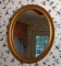 Oval Wall Mirror w/ Ornate Gilt Wood Frame