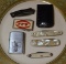 Lot of Men's Accessories: Pocketknives, Liberty Life Barlow Lighter, Leather Key Holder
