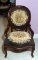 Antique Victorian Rosewood Parlor Chair w/ Needlepoint Upholstery
