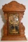 Antique Welch Pressed Oak 8-Day Time & Strike Shelf Clock “Admiral Dewey USS Olympia”