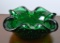 Green Modern Blown Art Glass Ashtray
