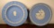 2 Decorative Wedgwood Blue Jasperware Plates